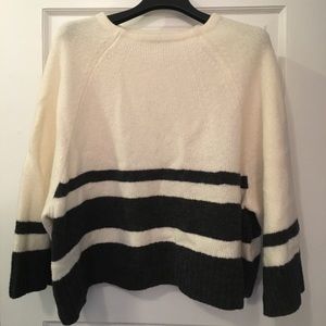 BR Semi Cropped Dolman Striped Sweater
